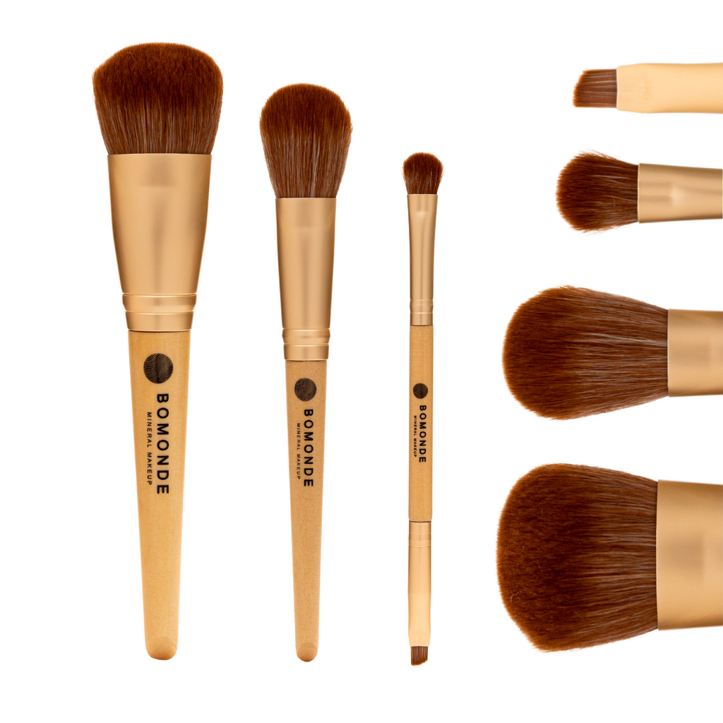 3-Piece Vegan Makeup Brush Set | Powder & Eyes Essentials
